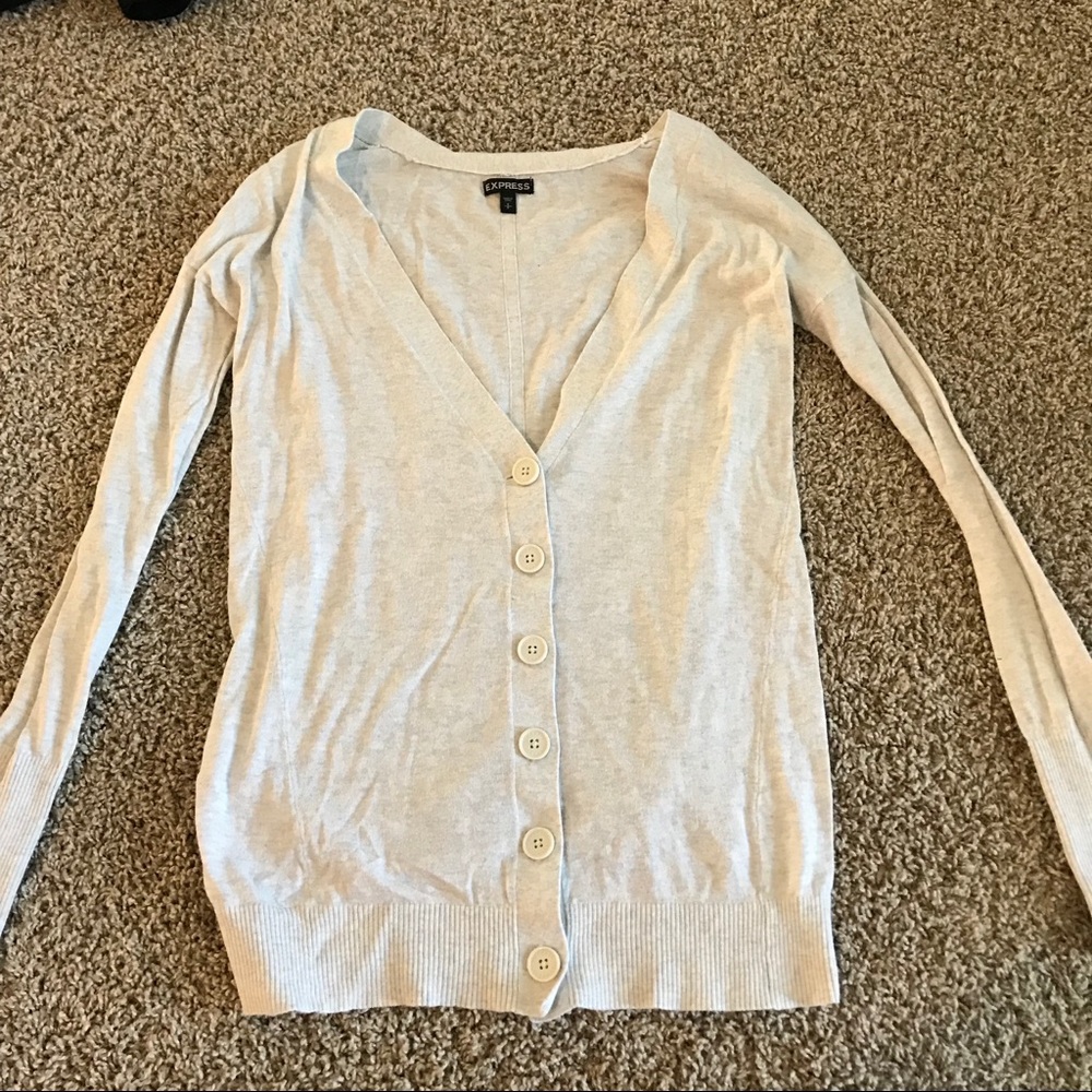 Grey Button Up Cardigan